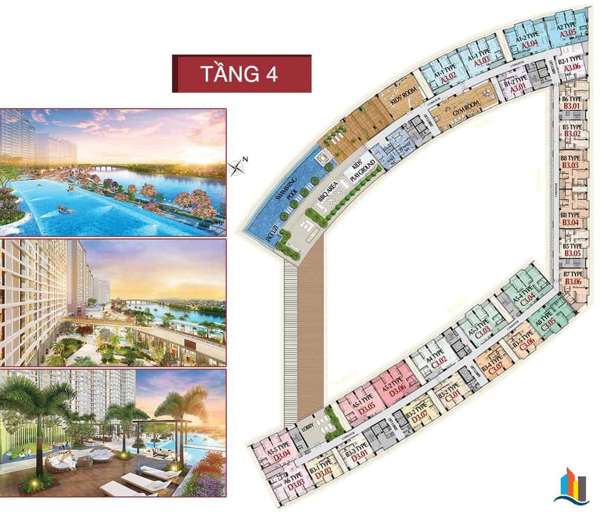 Mặt bằng tầng 4 — The Peak M8A