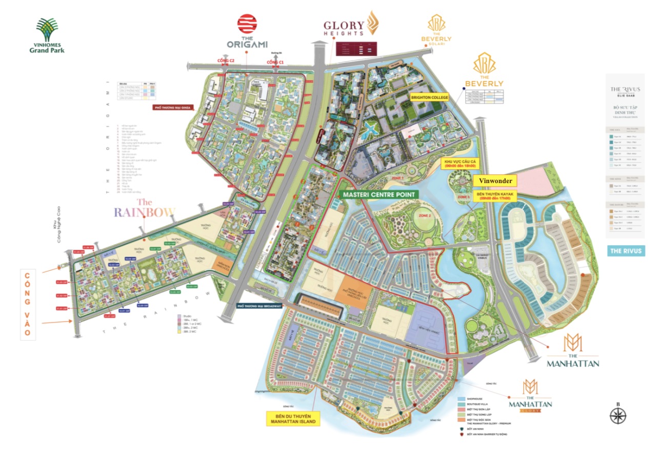 Mặt bằng tổng thể Vinhomes Grand Park